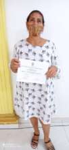 Woman graduated of food handling program