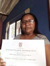 Woman graduated of food handling program