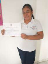 One of our volunteers graduated of food handling