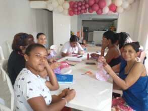 Women in their weaving workshop