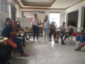 Women practicing in class