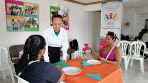 Woman in the "Bartender and Waitress" course
