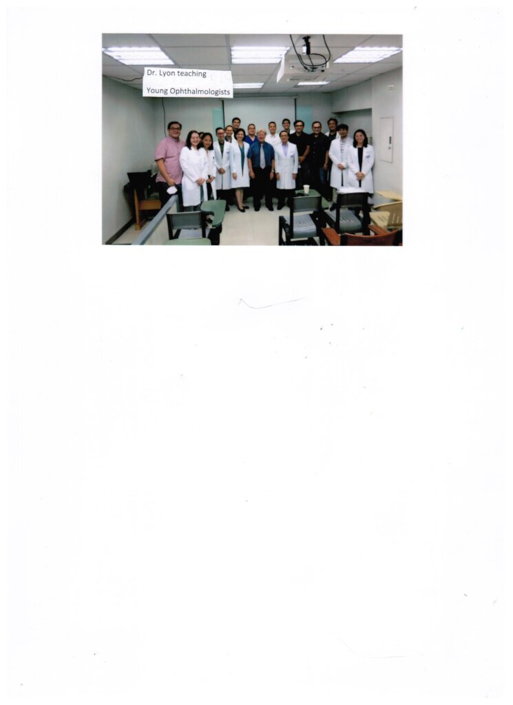 Dr Lyon training eye doctors
