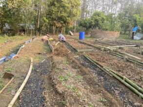 New raised beds extend the vegetable gardens