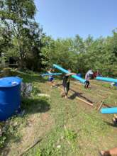 Moving water pipes in the garden