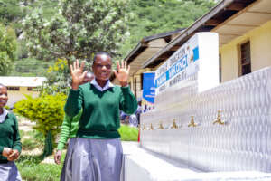 HAND WASHING STATION IN MAZOMBE SECONDARY SCHOOL