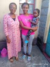 Sarah, Catherine and her daughter Zawadi; Dec 2023