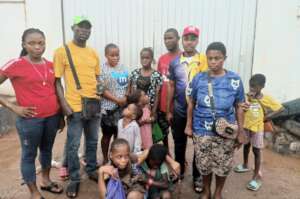 Our team with the blind beggars