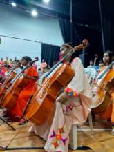 Children performing at the end-of-year concert.
