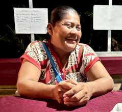 Maribel, a Maleku grower, and part of the Tea Team