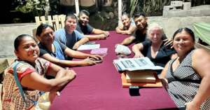 Face-to-face meeting at the Maleku village.