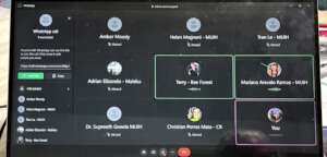 Our WhatsApp screen during our last meeting.