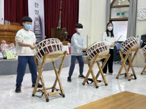 1st place - Nanta drums at the annual talent show