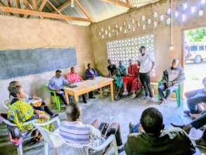 Local leaders in Yayeda village participate the me