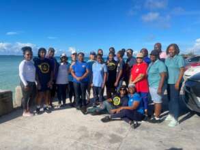 Volunteers at the Coastal Cleanup