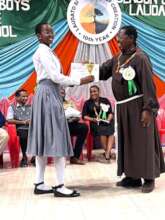Congratulations and a certificate to the winner F