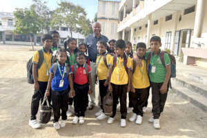 Fr. Ben with the children of St. Patrick's Academy