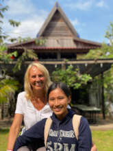 Uora Kang with Kathy Jakielski, a Board member