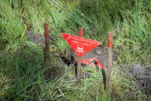 Area of danger marked out