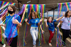 Students at a girls' event