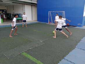 Students in sport class