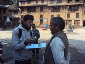 Students campaigning in the community