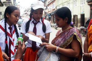 Students Promoting WATASOL in local festival