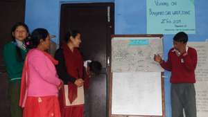 Students presenting their Vision for Community
