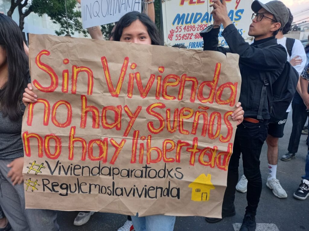 November rally for the right to housing in Mexico