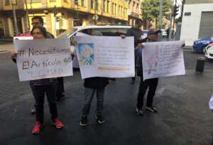 Rally by the Network against evictions in Mexico