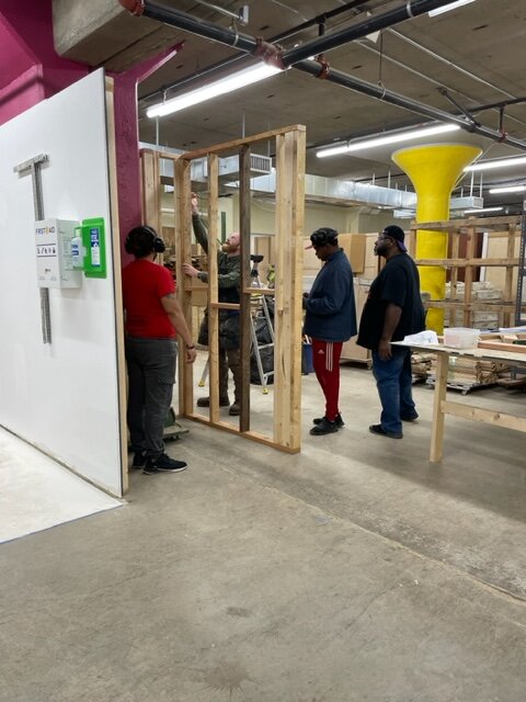 Students learning Framing
