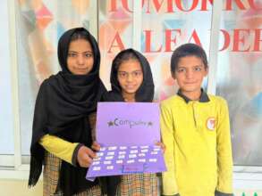 A paper computer made by 3rd graders