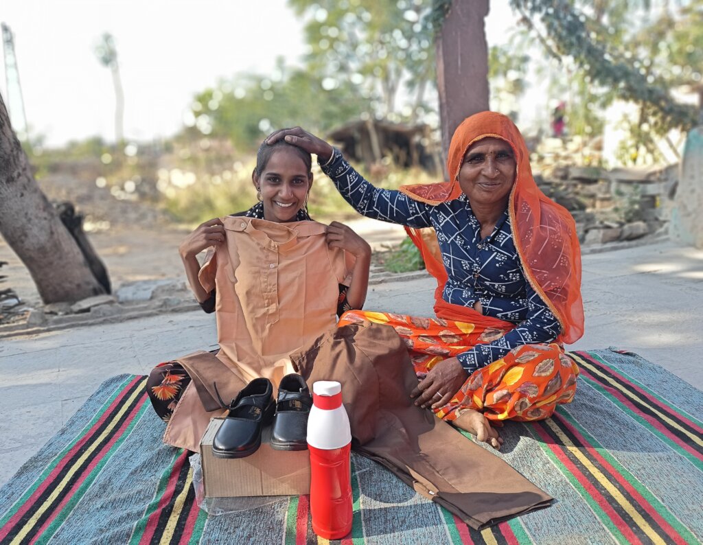 Give Education Materials to Rural School Girl