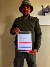 Mr V Mthembu with his membership certificate