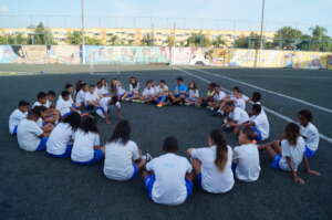 Students in sport class