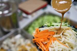 Traditional sesame cold noodles