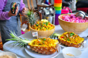 Delicious Thai style pineapple fried rice