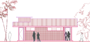 Architectural drawings for the sanitary facilities