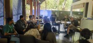 Full team meeting at Udawalawe