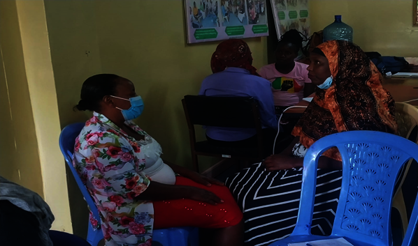 One on One peer counselling by trainees