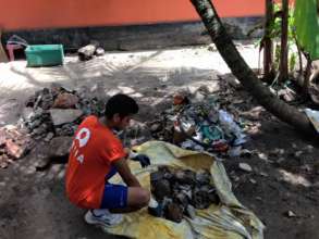 Clearing the rubble and rubish