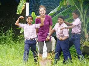 The boys show off the muscles!