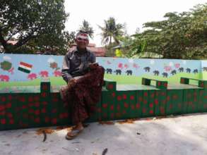Raju enjoying his handiwork