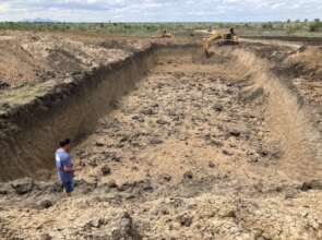 Excavation of a water storage tank