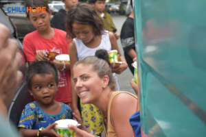 The volunteer and the beneficiary