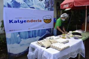 Meal preparation at headquarters.