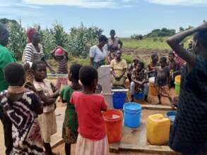 Chizuma Village Gathering at Repaired Well