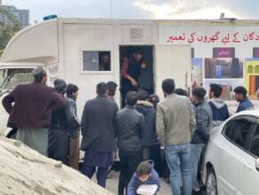 Mobile medical camp for the Afghan refugees