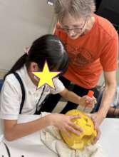 Pumpkin carving in Osaka