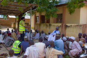 PSHAN Team addressing community leaders